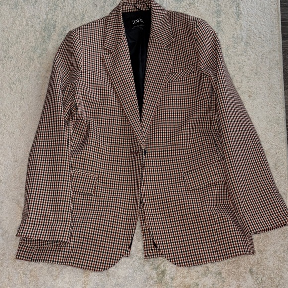 Zara Jackets & Blazers - Zara Houndstooth Blazer in Black and Brown